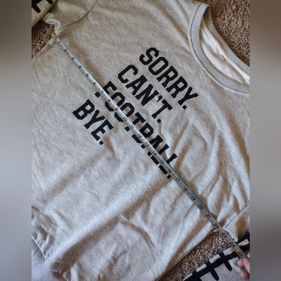 Football Tailgate Themed Gray Sweatshirt XL NWOT - Picture 8 of 11